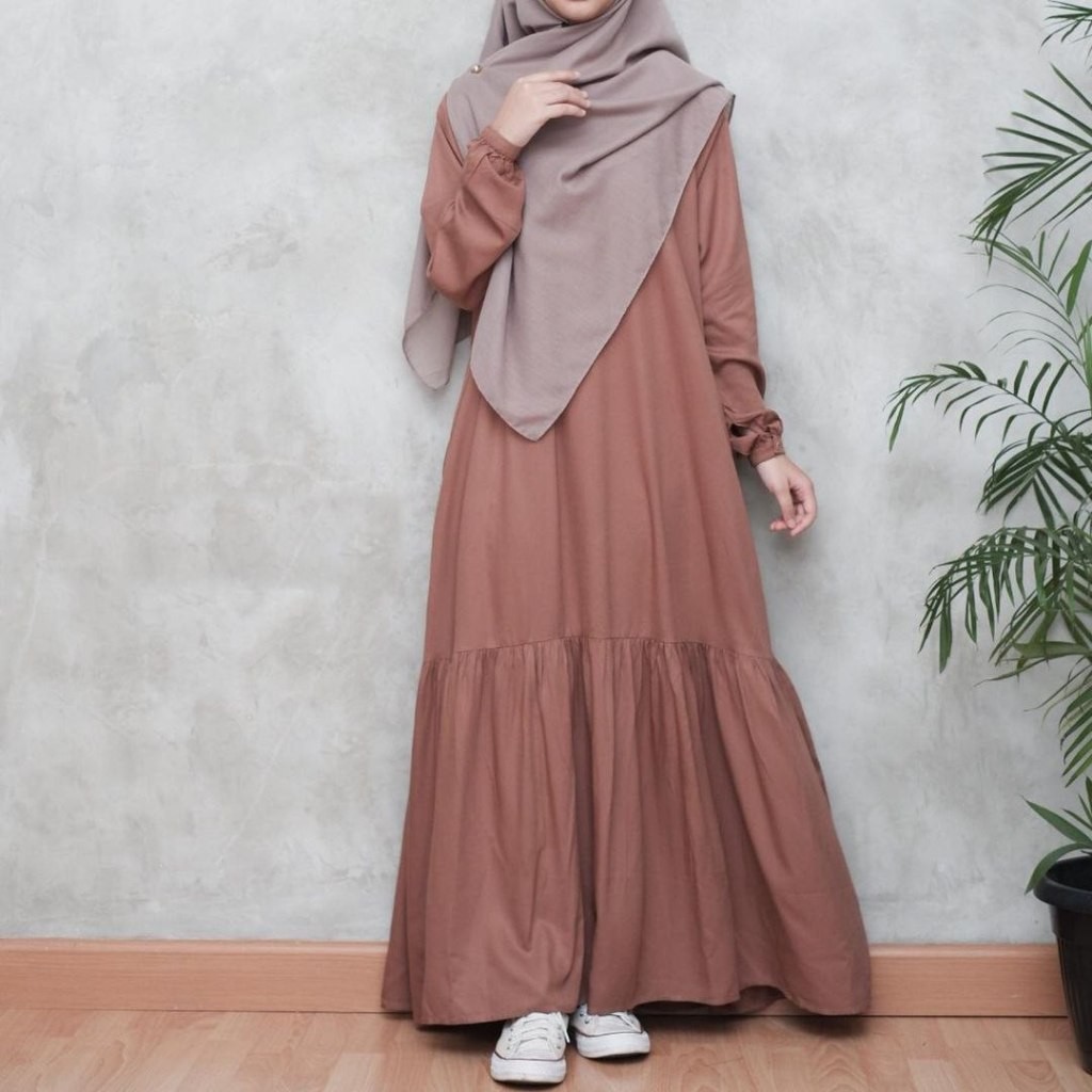 dg64wf Ameena Dress Gamis Wanita Muslimah By Khayra