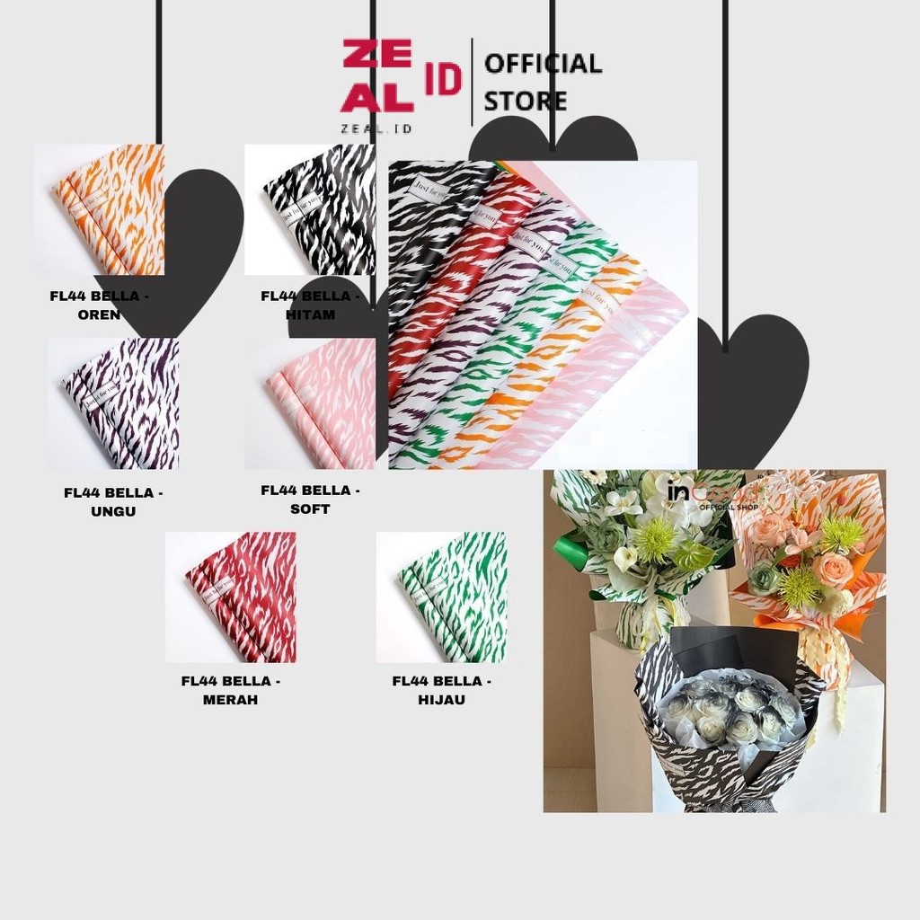 

ZEAL-ID - FL44 BELLA Kertas Bunga Paper Buket Motif Cellophane
