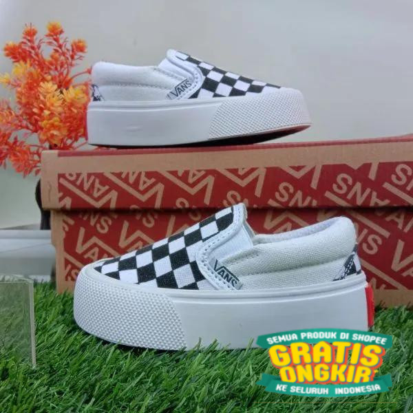 Sepatu Anak Vans Slip On / Sepatu Baby Kids Slip On / Sepatu Vans Anak Laki Laki / Sepatu Vans Slip 
