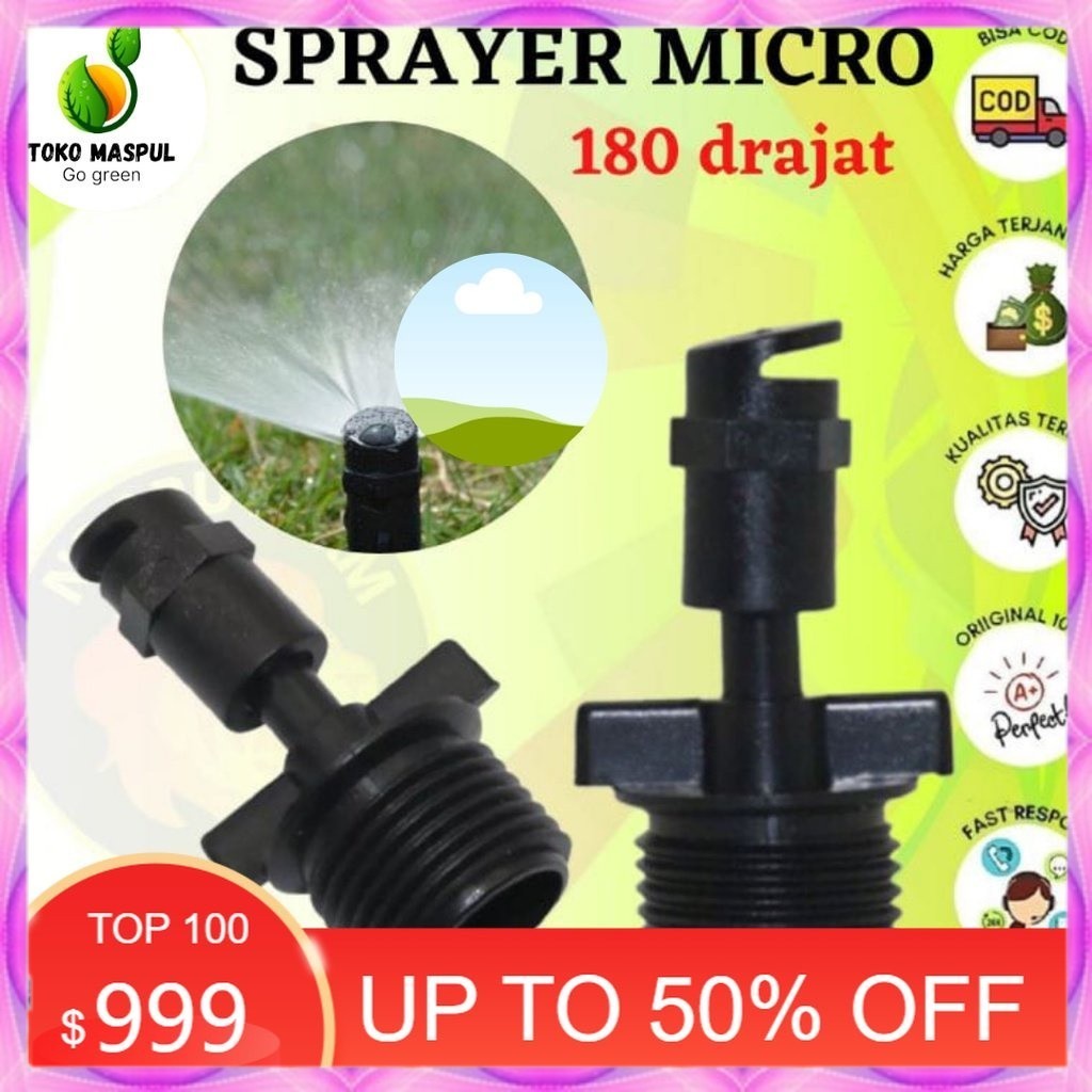SPRINKLER SPRAYER MIKRO 180 DERAJAT KINCIR AIR TAMAN PERTANIAN BERKEBUN-COD