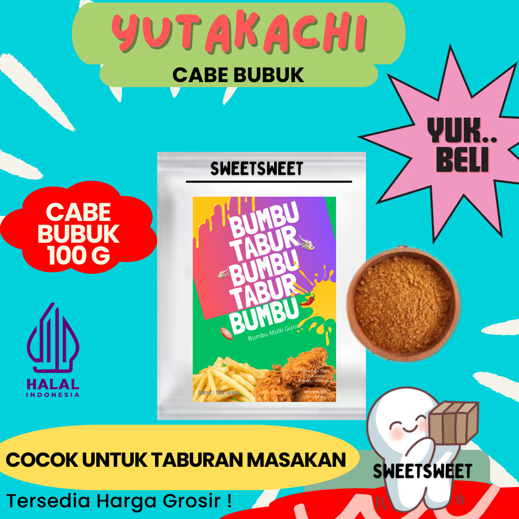 

Sweetsweet Chili Powder Kemasan 100g | Bumbu Tabur Cabe Bubuk India {BISA COD} {Lebih Murah Grosir}