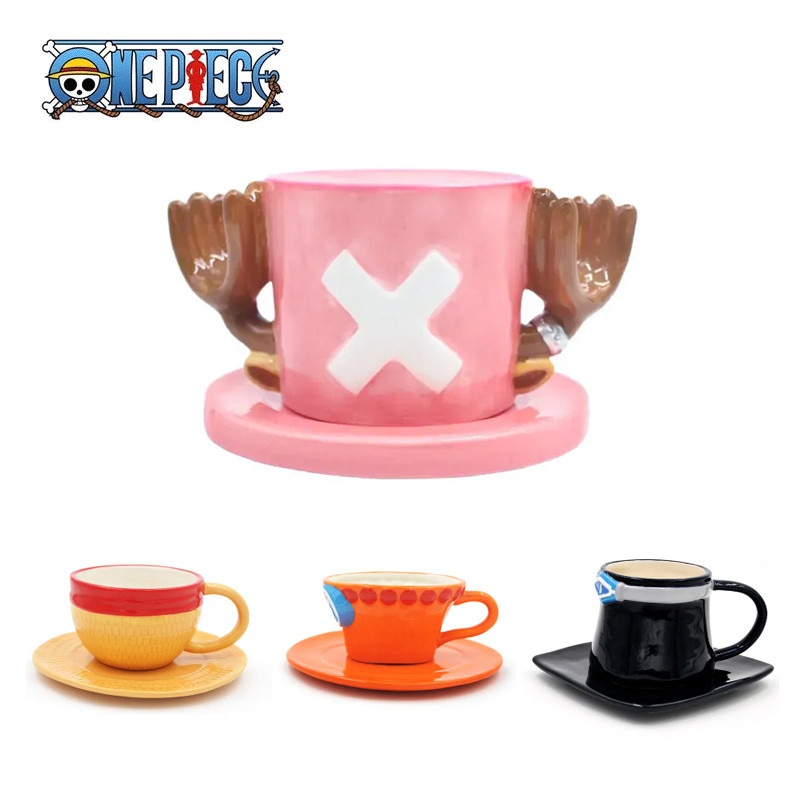 One Piece Mug Water Cup Cosplay Creative Three Brothers Hat Shaped Coffee Cup Anime Chopper Ace Sabo