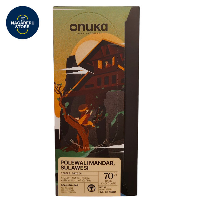 

Onuka polewari mandar, sulawesi single origin 70% dark chocolate 60gr