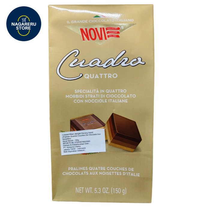 

Novi cuandro quattro (coklat hitam dengan kacang hazel) 150gr