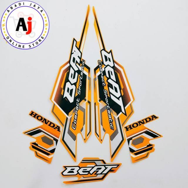 striping honda beat karbu 2008 oren list body standar