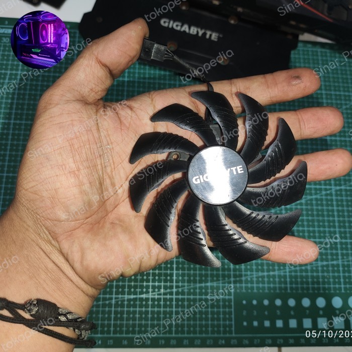 [ B E S T ] Fan Vga Gigabyte Dual Fan AORUS 88/87mm 4pin Universal GTX RX RTX 2060 - GTX second
