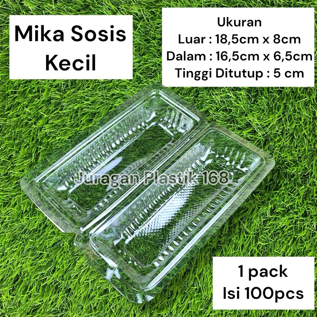 Mika Sosis Kecil - Isi 100Pcs / Mika Roti Donat Isi 3 Bening / Tray Hotdog Mini
