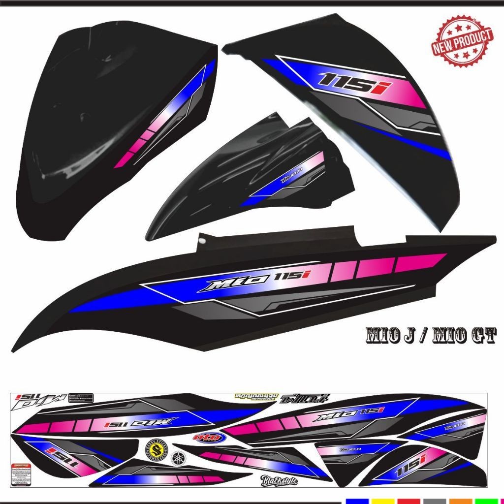 STIKER VARIASI STRIPING MOTOR YAMAHA MIO J MIO GT MOTIF KEREN TERLARIS MIO J STIKER KEREN