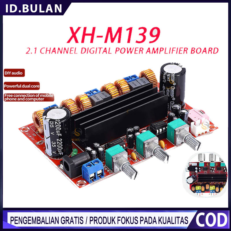 ASLI H-M139 Kit Power Amplifier Class D TPA3116D2 2x50W+100W Stereo Subwoofer XH-M139