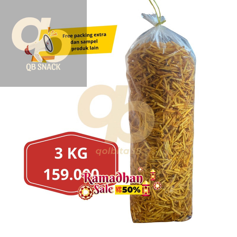 

QB - 3 KG KERIPIK TALAS BULAT / STIK TALAS Food Snack Kripik Chips Cemilan Camilan SNACK PERBALL BALL GROSIR