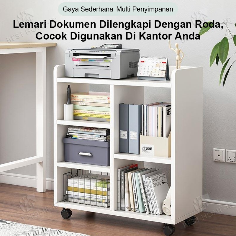 WY Lemari Buku Bisa Bergerak Kayu Lemari Mainan Anak Lemari Hias Lemari Serbaa