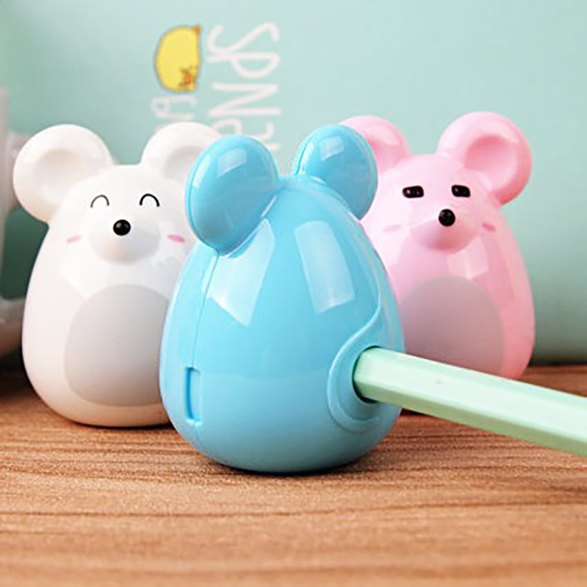 

1PC Cute Lovely Kawaii Mouse Pencil Sharpener Manual Stationery Creative School Supplies for Children Office & School Supplies