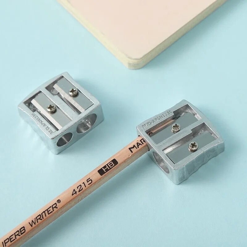 

M&G Double Hole Metal Pencil Roller Coarse and Fine Pencil Knife Pencil Sharpener Rust Resistant and Durable