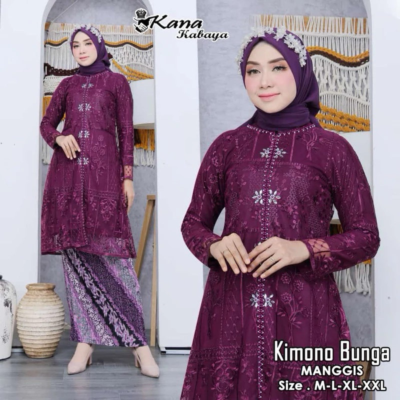 Set Kebaya Modern Wisuda Tunik Tile Payet Jumbo Ld 120 Baju Kondangan Wanita Kekinian Modern