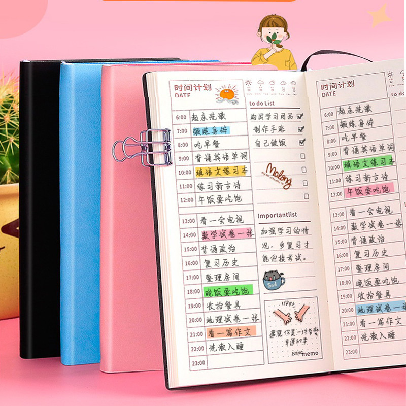 

Pocket Daily Planner Undated Notebook Schedule, 200 days To-Do List – Personal Day Task/Work Organizer/Saving Money Plan Caderno