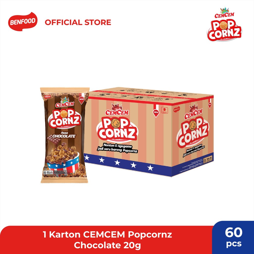 

Cemcem Popcornz Chocolate Carton 6x10x20g