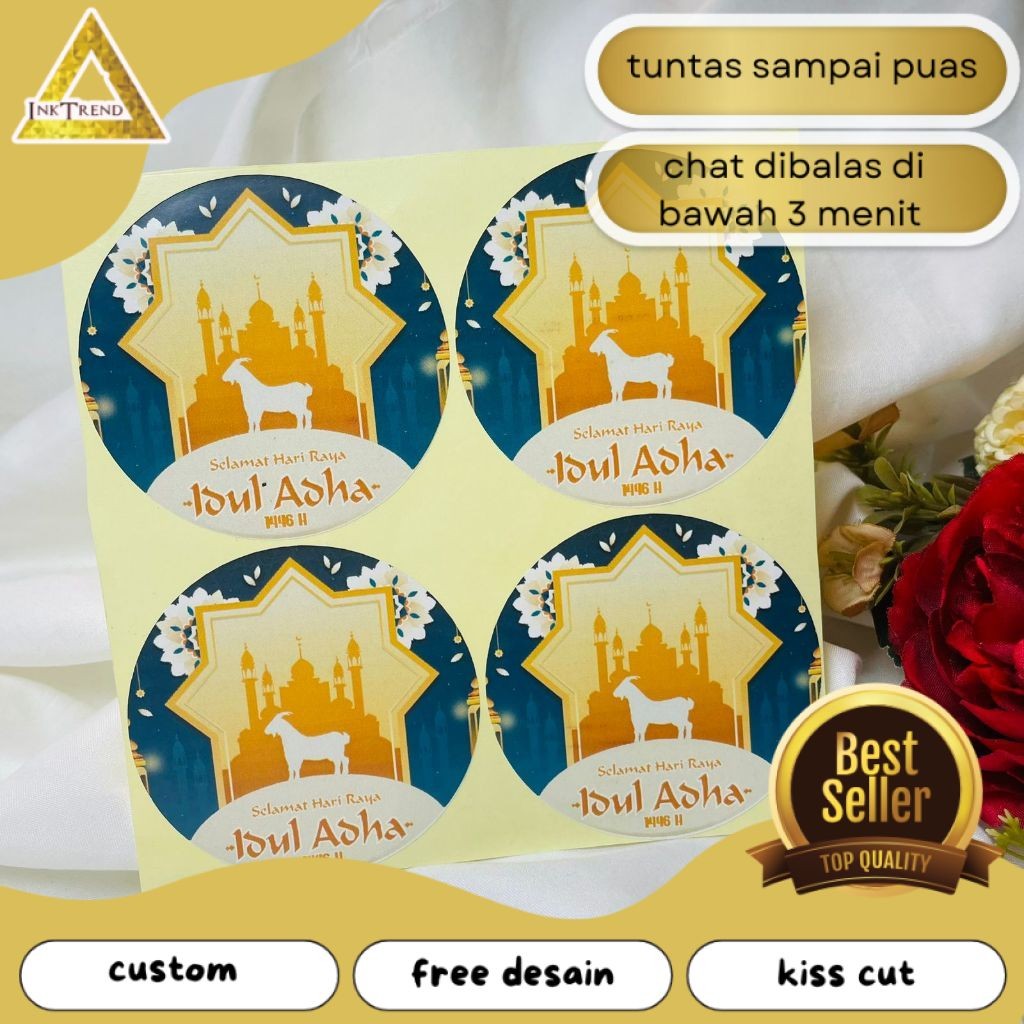 

INKA 2-4 Sticker Lebaran Haji Gift Ramadhan Sticker Selamat Hari Raya Idul Adha Free Desain