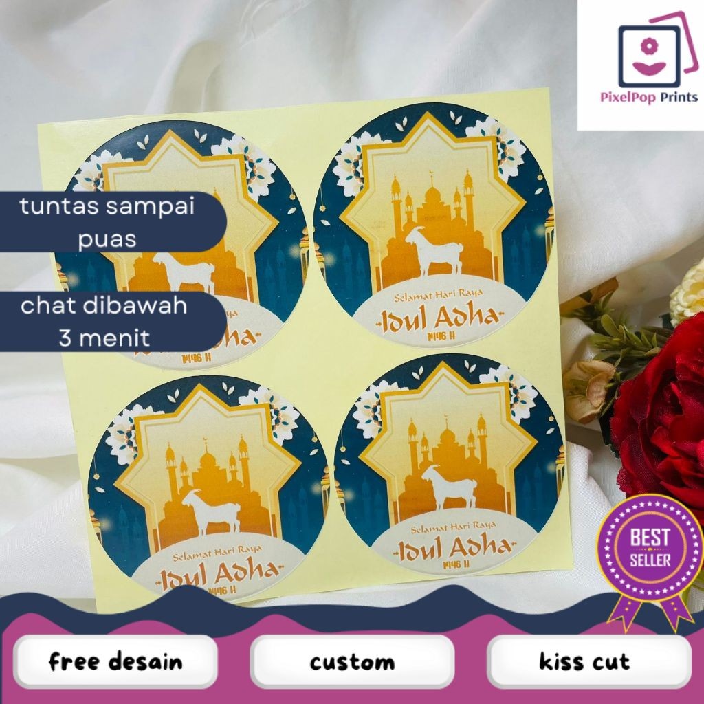 

Opikapip 2-4 Sticker Lebaran Haji Gift Ramadhan Sticker Selamat Hari Raya Idul Adha Free Desain