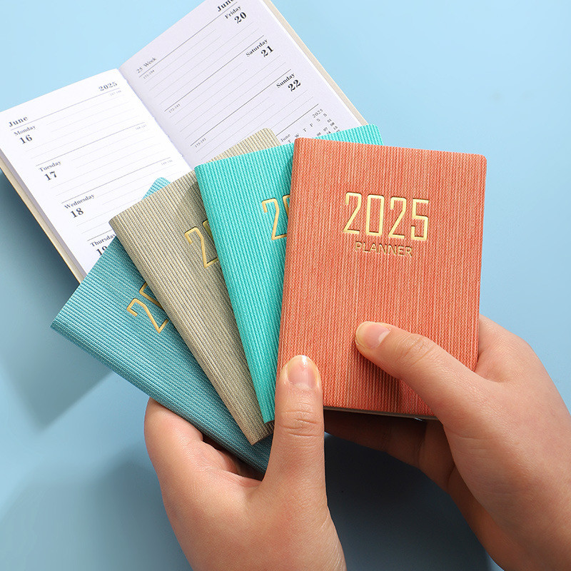 

2025 A7 Mini Pocket Planner Notebook 365 Days Notepad Diary Notebook Day Week Month Planner Office School Stationery