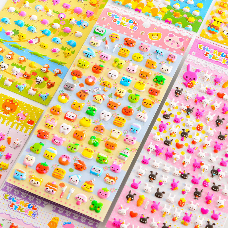 

4 pcs/lot Kawaii Lovely Small Animal Foam 3D Decorative Stationery Stickers Scrapbooking DIY Diary Album Stick Label
