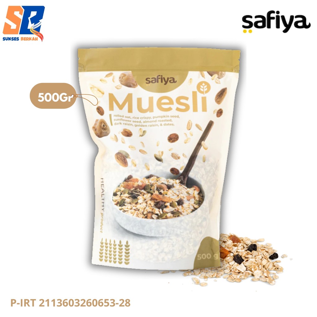 

Safiya Muesli Fruit & Seed 500 Gram Sereal Sarapan Sehat Oatmeal Original