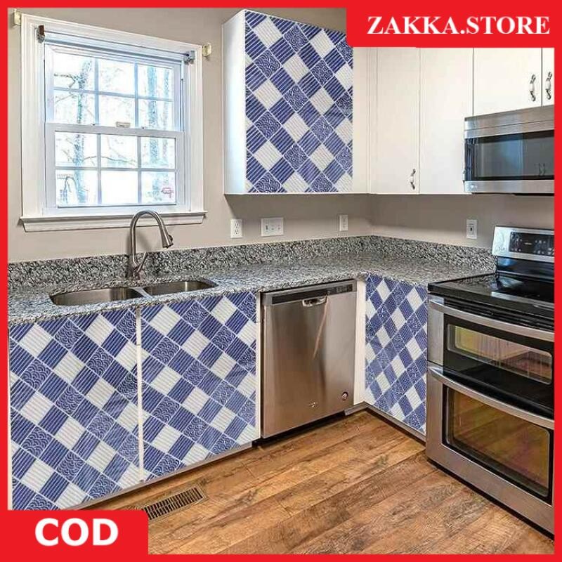 Zakka Tirai Penutup kolong dapur Lemari Self Adhesive Anti Air Tanpa Paku Tirai penutup anti debu