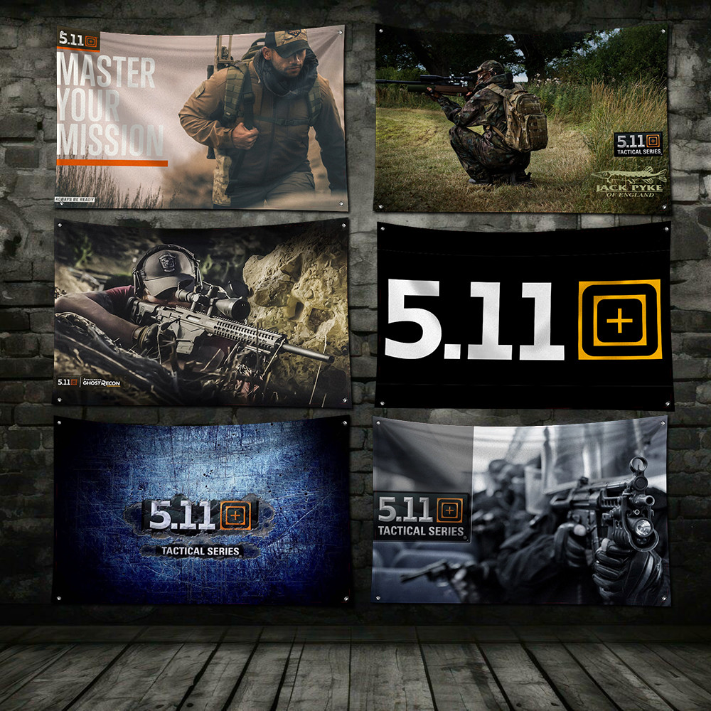 

3x5 Ft 5.11 Tactical Flag Polyester Digital Printing Banner for Garage Wall Art Out Door Decoration With Brass Grommets