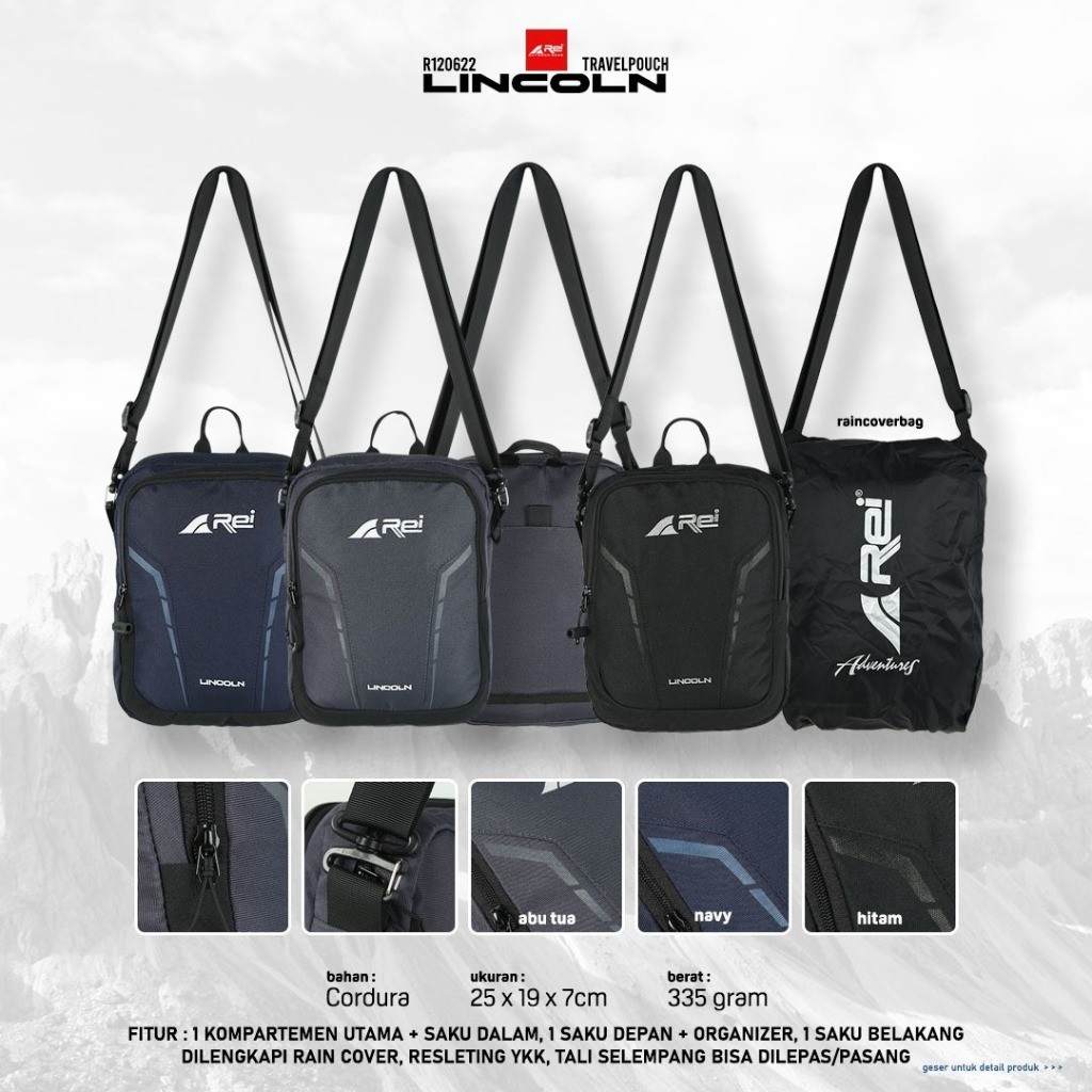 Tas Selempang Rei Lincoln Travel Pouch Arei Outdoorgear