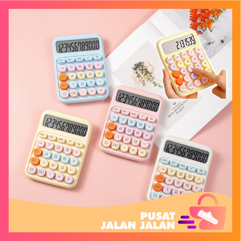 

Pusat Jalan-Jalan - 6187 Kalkulator Lucu Warna Macaron 12 Digit / Display Besar Keyboard Dot Mekanik / Cute Calculator Electronic Warna Permen
