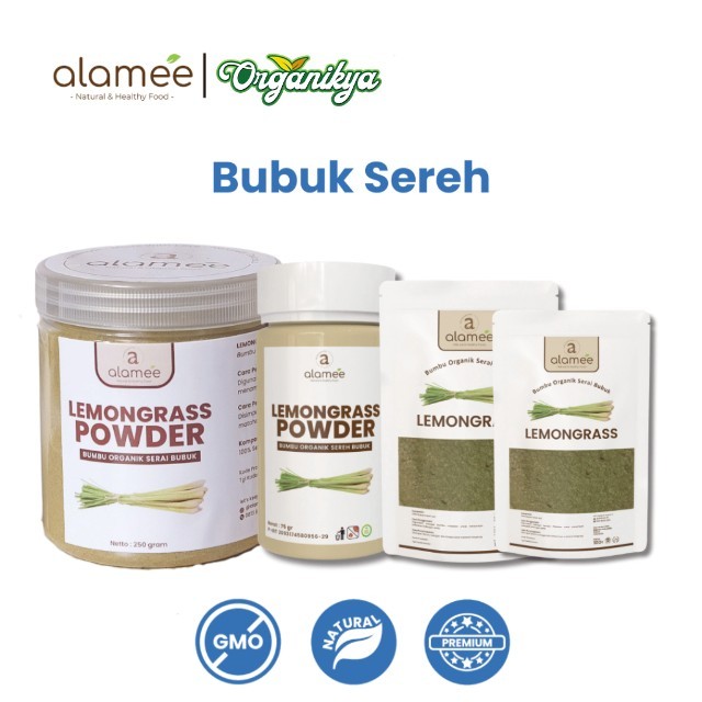 

ALAMEE Sereh Bubuk Lemongrass Powder Bumbu Dapur Organik Serai Murni Asli Tanpa Campuran organikya