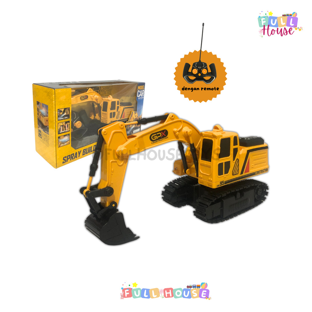 Remote Control Excavator Toy Mainan Konstruksi Remote Control Channel Rc Excavator Truck