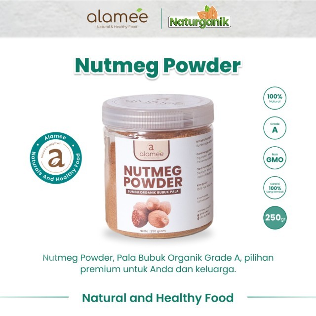 

ALAMEE Pala Bubuk Nutmeg Powder Bumbu Dapur Rempah Murni Asli Seasoning Organik Naturganik