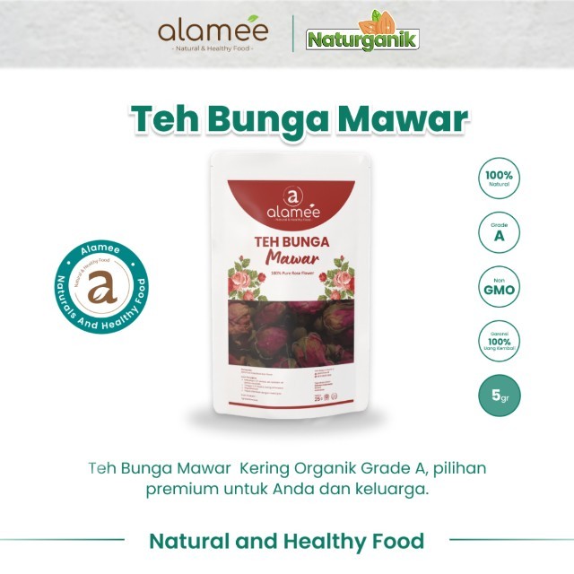 

ALAMEE Dried Rose Bud Tea Teh Bunga Mawar Organik Kering Flower 5gr Premium Naturganik