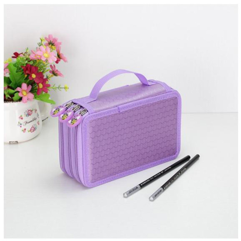 

3 Layers Pencil Case Box Portable Large Capacity Pen Bag Pouh Holder with Zipper Pocket School Supplies Stationary