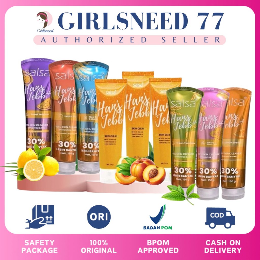 ~GIRLSNEED77~ COD MEDAN SALSA ~ Scrub Wajah Peeling Gel Niacinamide Brightening & Smooth Facial Exfo