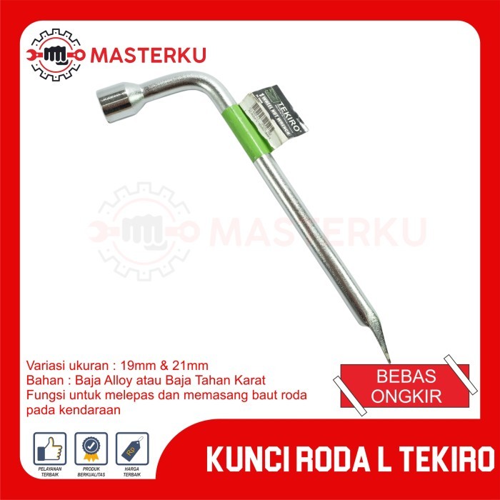 Kunci Roda L Tekiro / Kunci Pas Roda / Kunci L Roda / Kunci Baut Roda / Kunci Linggis Roda