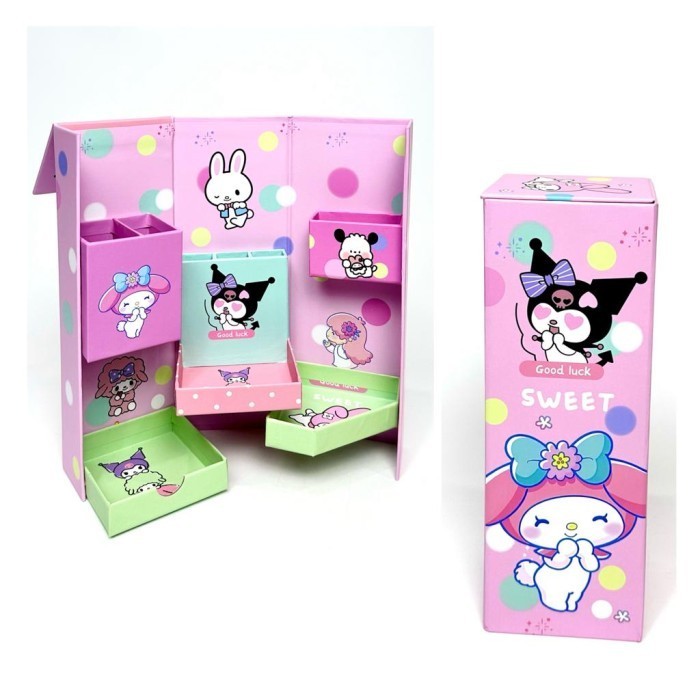 

Best- BOS Kotak Pensil Karton Rak Berdiri Tingkat/Pencil Case/Pencil Box - My Melody Pink