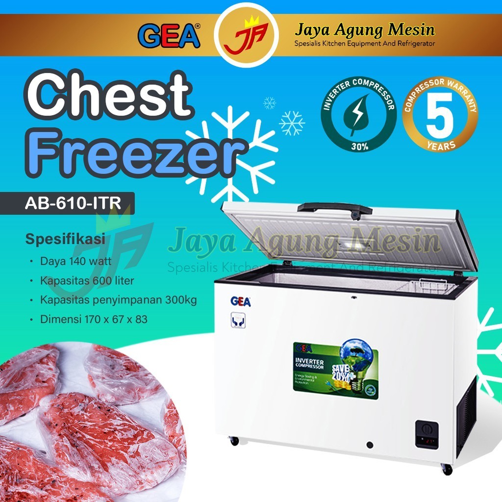 FREEZER GEA 600 Liter TYPE AB-610-ITR Inverter  /Freezer Box 600liter inverter