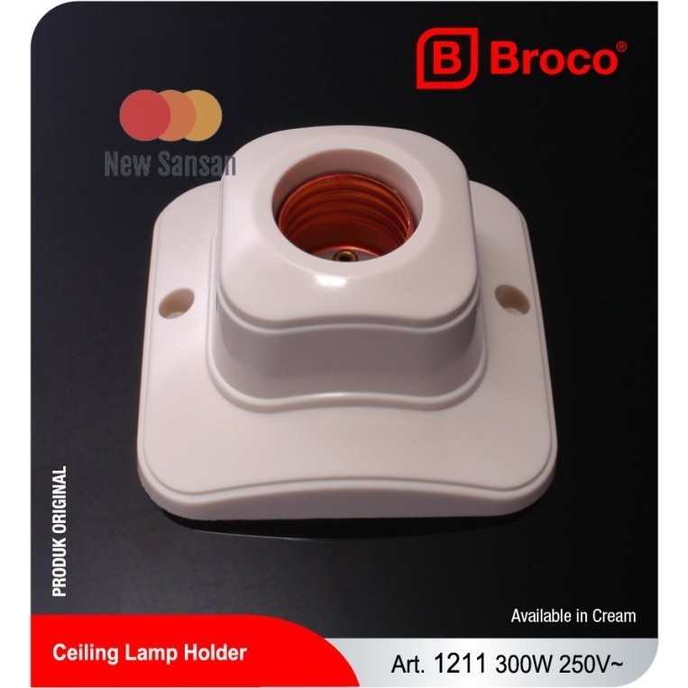 FITTING LAMPU OVAL BROCO PERSEGI / FITTING PERSEGI OVAL BROCO 1211