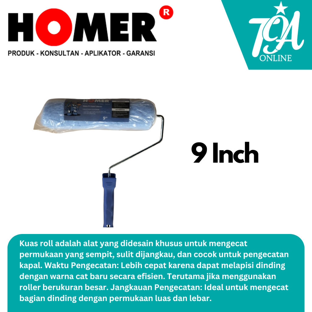Kuas Roller Cat Tembok Homer Paint 9 Inch