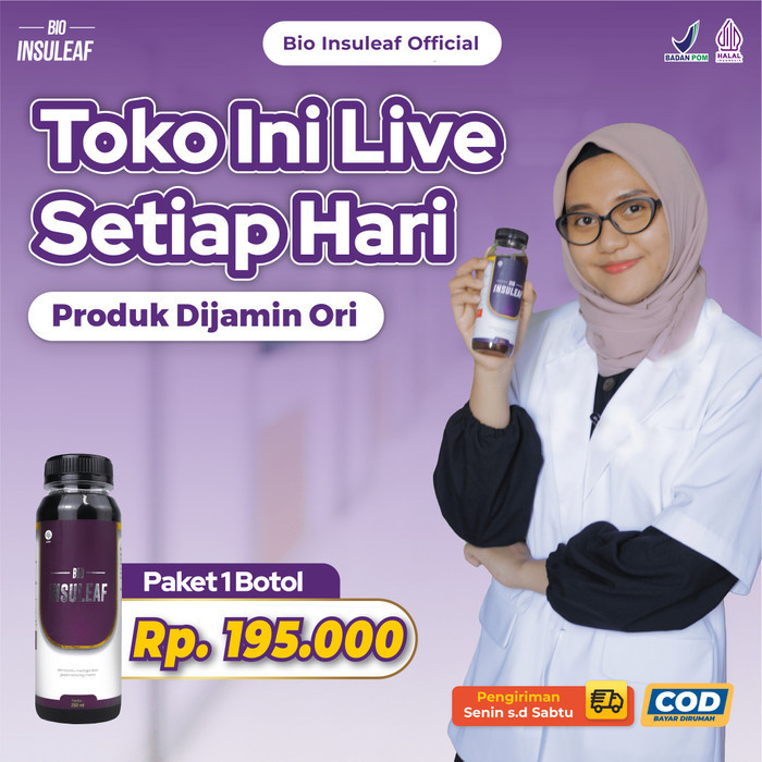 

Baru !! Bio Insuleaf Herbal Alami Pencegah Diabetes - 1 Botol