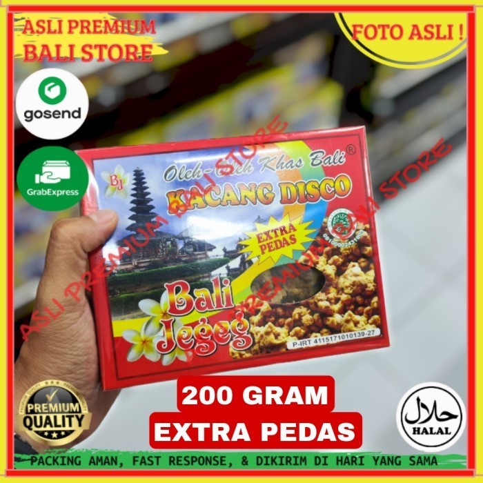 

OLEH OLEH MAKANAN CEMILAN CAMILAN SNACK KULINER KHAS ASLI ORI ORIGINAL BALI KACANG DISCO EXTRA PEDAS 200 GRAM GR