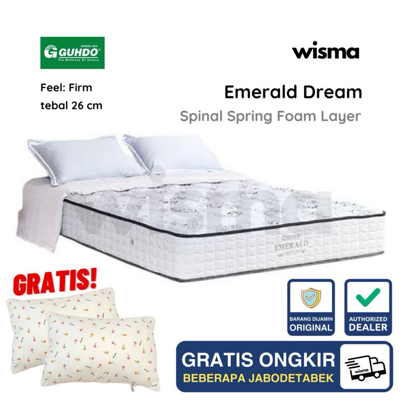 Kasur Springbed Guhdo Emerald Dream Firm Spinal Spring Orthopedic