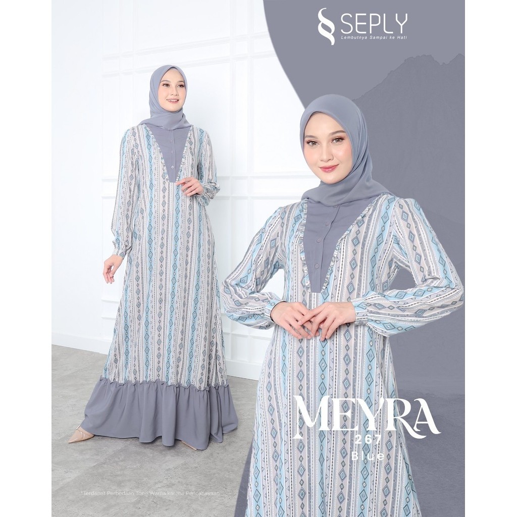 Gamis Seply Meyra 267 Blue, Green, Dusty Purple