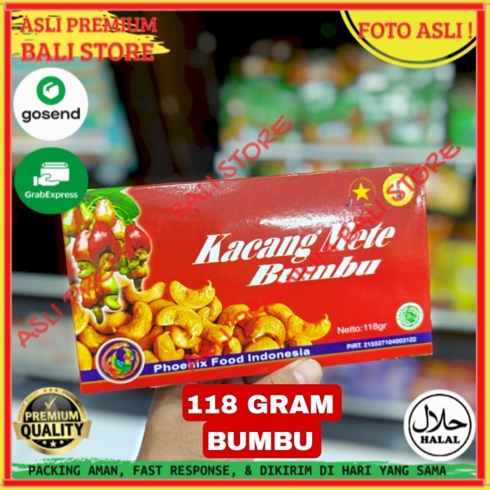 

OLEH OLEH MAKANAN CEMILAN CAMILAN SNACK KULINER KHAS ASLI ORI ORIGINAL LOMBOK KACANG METE MEDE BUMBU 118 GRAM GR