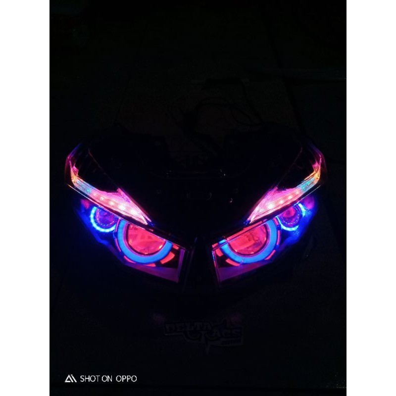 Projie & DRL RGB Vario 2015 - 2017 l Custom Headlamp Vario 125 150 projie dan Alis 2 warna