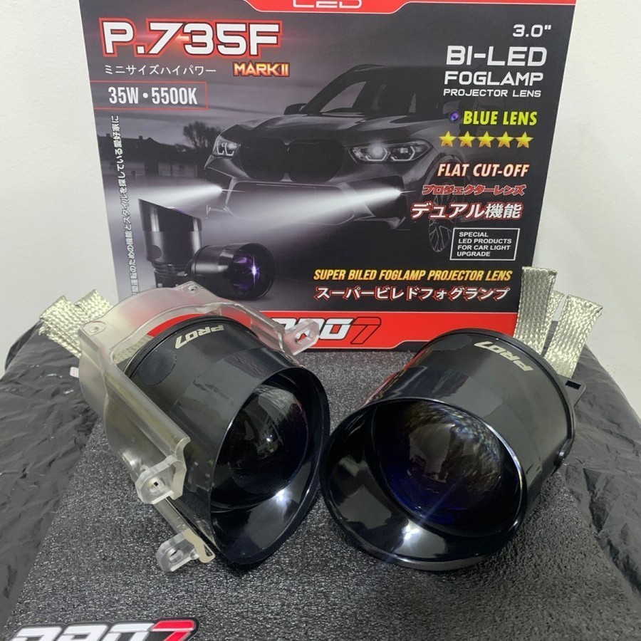 Foglamp Projector BiLED PRO7 P735F Mark3 Blue Lens 45W/45W 5500K