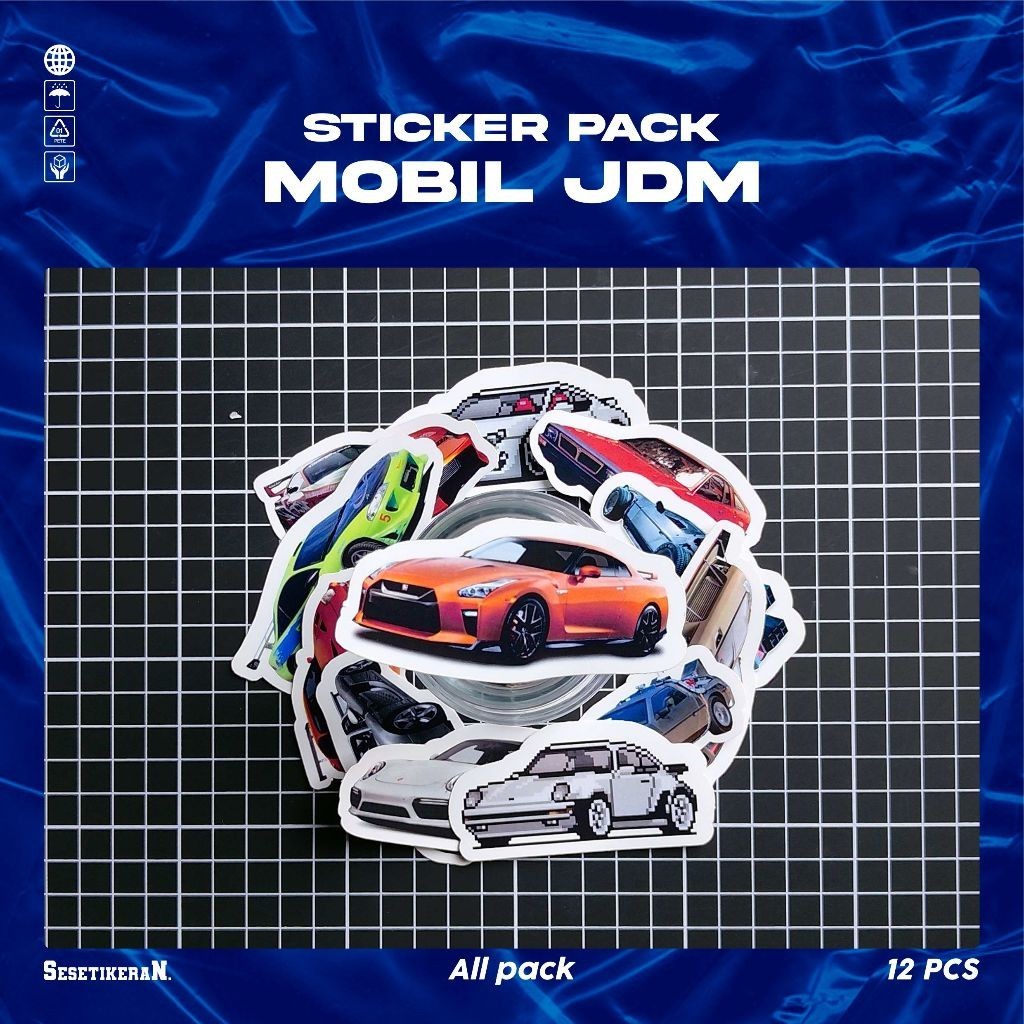 

COD✨ Sesetikeran Stiker Pack Racing JDM Jepang Keren Untuk Koper Laptop Skateboard