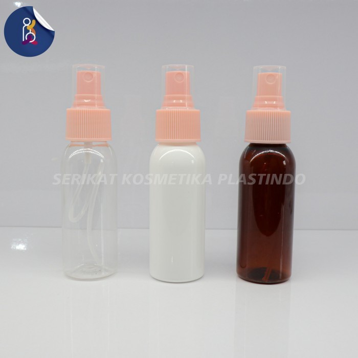 BOTOL SPRAY 60ML BR BOTOL PLASTIK BENING NECK 24 SPRAY PINK 60 ML PET PLASTIK