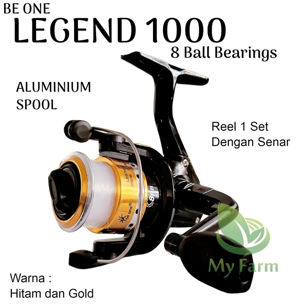 Be One Legend 1000 8 Ball Bearings Reel Spinning Aluminium Spool Free-Senar Gulungan Senar Pancing M